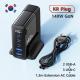 140W Digital Display Gallium Nitride GaN Charger 3C2A Fast Charge
