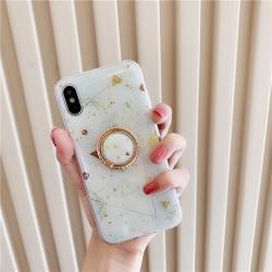 Geometric triangle of gold foil drop glue mobile phone case ring