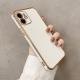 Straight Edge Electroplating Solid Color Space Phone Case