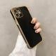 Straight Edge Electroplating Solid Color Space Phone Case