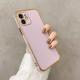 Straight Edge Electroplating Solid Color Space Phone Case