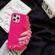Hot Girl Rose Red Love Heart Wrist Chain Phone Case