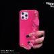 Hot Girl Rose Red Love Heart Wrist Chain Phone Case