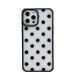 Love, Black And White Polka Dot Phone Case