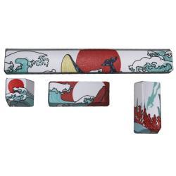 Coral Sea Keycaps PBT Five-sided Sublimation Mechanical Keyboard