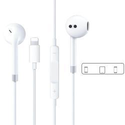 Lightning In-ear Headphones For IPhone14,13,12,11,7,8 Plus, XS, With Lightning Connector, IPhone Wired Earbuds, Built-in Remote Control To Control Music, Calls, And Volume