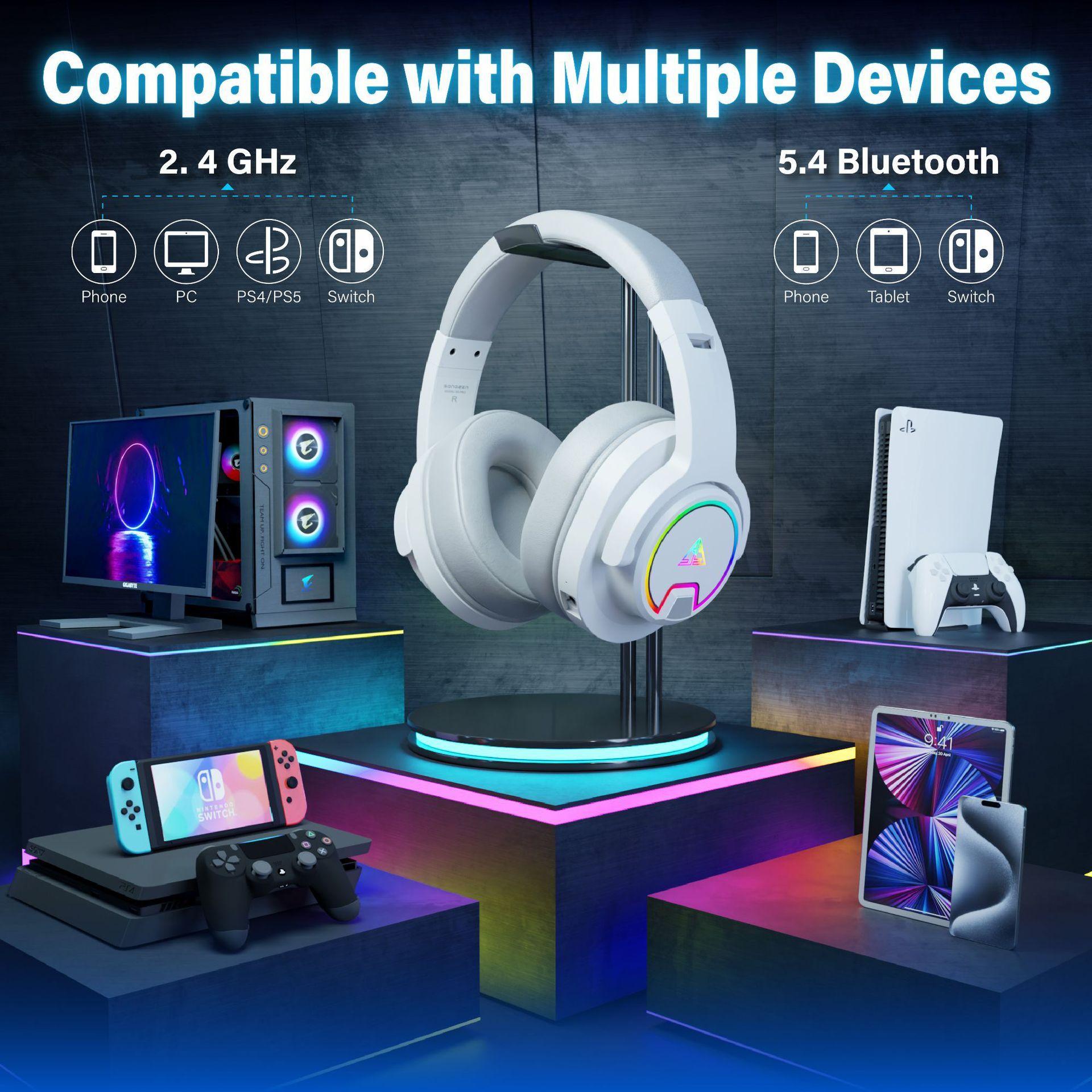 Low-latency Head-mounted Luminous Gaming Headset For E-sports