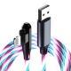 Luminous Elbow Streamer Data Cable Fast Charge