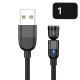 Magnetic Data Cable Threeinone 540-degree Rotation  Charging Cable Suitable
