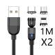 Magnetic Data Cable Threeinone 540-degree Rotation  Charging Cable Suitable