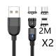 Magnetic Data Cable Threeinone 540-degree Rotation  Charging Cable Suitable