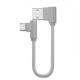 Double Elbow Braided Data Cable Micro Usb Android Mobile Phone Universal V8 Right Angle 90 Degree Charging Short Cable 20cm