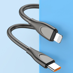 Metal Hose Data Cable Anti-break Durable Zinc Alloy Flash Filling