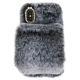 Compatible with Apple , Warm rabbit plush wristband phone case