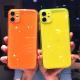 Mobile phone case with fluorescent powder