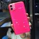 Mobile phone case with fluorescent powder