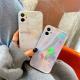Compatible with Apple , Cold Wind Laser Marble Straight Edge Apple 12promax Mobile Phone Case