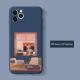 Compatible with Apple , Cartoon Printed Liquid Silicone Phone Case
