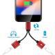 Lightning Wire-controlled Two-in-one Listening Song Charging Adapter Cable