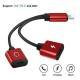 Lightning Wire-controlled Two-in-one Listening Song Charging Adapter Cable
