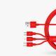 Three-in-one Data Cable Mobile Phone Universal Charging Cable