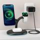 Magnetic Three-in-one Wireless Charger 15W Fast Charge Vertical Desktop Phone Wireless Charging Stand