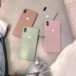 Love solid color phone case