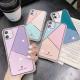 Geometric Marble Plating Splicing Phone Case