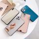 Compatible with Apple , Electroplating Color Edge Laser Mirror Glass Phone Case