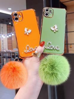 Plush Ball Soft Silicone Anti-drop Cover Phone Case