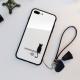 Compatible with Apple , Suitable For Mobile Phone Case Glass Cartoon Cat For Men And Women