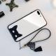 Compatible with Apple , Suitable For Mobile Phone Case Glass Cartoon Cat For Men And Women