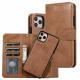 Retro Frosted Leather Phone Case With Magnetic Buckle