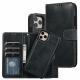 Retro Frosted Leather Phone Case With Magnetic Buckle