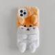 Compatible with Apple , Plush cute bear autumn and winter soft shell