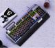 Silver Carving K100 Metal Real Mechanical Keyboard Luminous Game Black Axis Wired USB