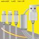 3 In 1 Usb Mobile Phone Data Cable- Black