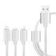 3 In 1 Usb Mobile Phone Data Cable- Black