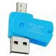 Rotating USB2.0 TF Card Reader 2-in-1 Micro Usb Android Phone OTG Card Reader