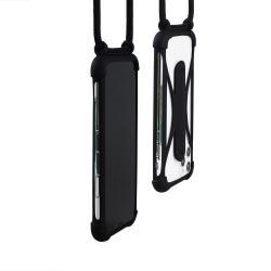 Compatible with Apple , Universal Silicone Lanyard Mobile Phone Case Crossbody Four-corner Anti-fall Protective Cover