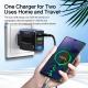 Dual USB European Standard American Standard 24A Dual Port With Light Guide Smart Charging Adapter
