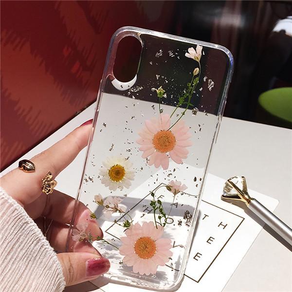 Dry flower mobile phone case