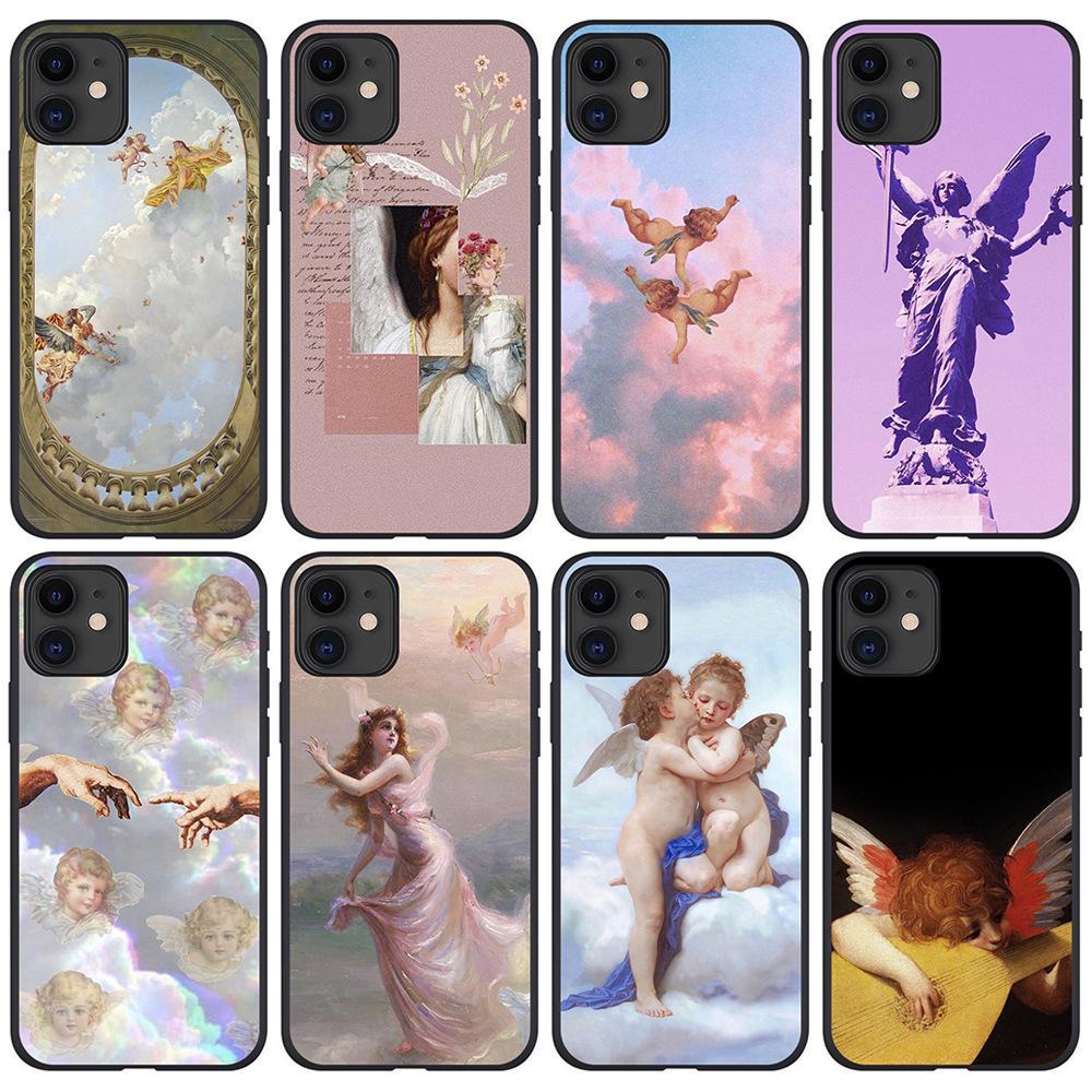 Compatible with Apple , Angel Baby Oil Painting Phone Case