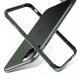 Metal frame silicone phone case