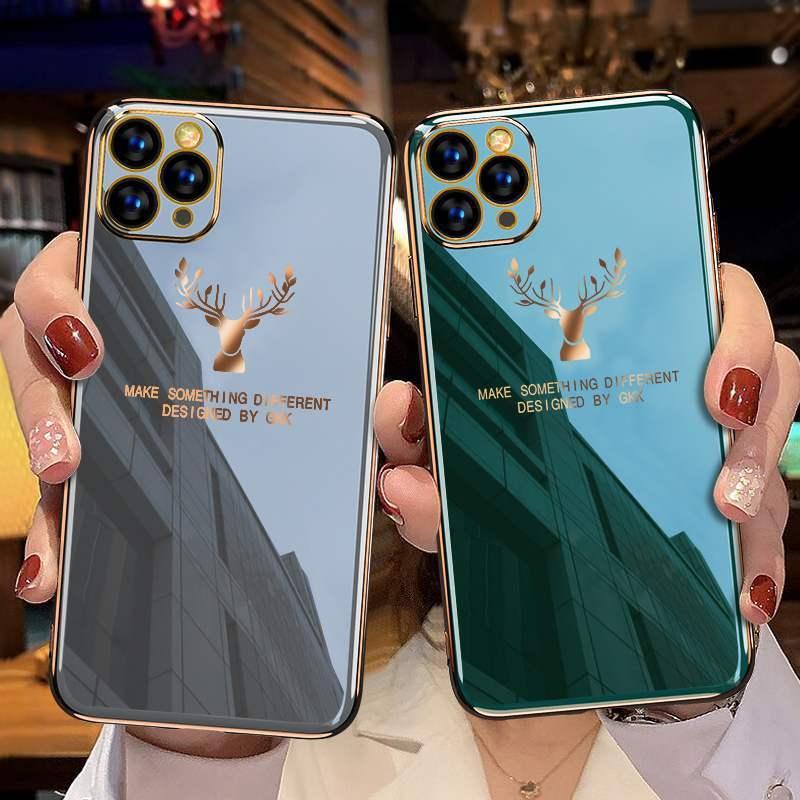 Compatible with Apple , Elk electroplating phone case