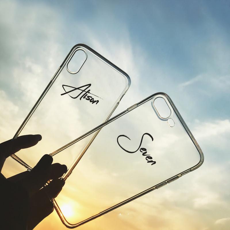 8plus transparent shell diy signature