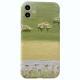 Green oil painting liquid phone case