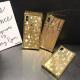 Square gold glitter phone case