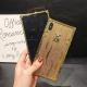 Square gold glitter phone case