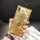 Square gold glitter phone case